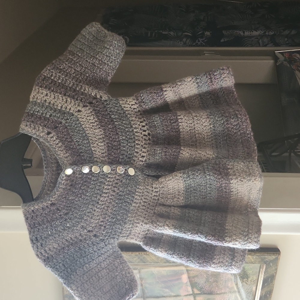 P8  Hand made? Gorgeous blue, mauve, lavender Sweater dress